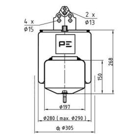 Acquista Soffietto, Sospensione pneumatica da PETERS ENNEPETAL 084.318-72A a buon mercato per soli 114,56 €