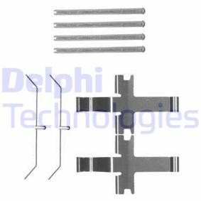 Zubehörsatz, Scheibenbremsbelag des Herstellers DELPHI - Originalware Artikelnummer: LX0601