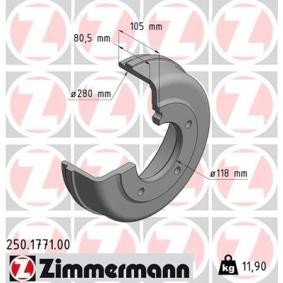 Bremstrommel für FORD von ZIMMERMANN