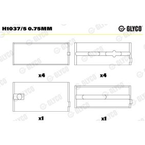 Acquista Bronzine di banco da GLYCO H1037/5 0.75mm a buon mercato per soli 31,86 €