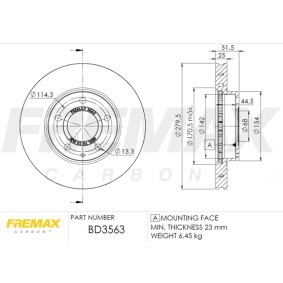 Acquista Disco freno da FREMAX BD-3563 a buon mercato per soli 109,70 €