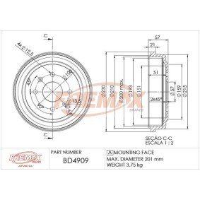 Comprar Tambor de freno de FREMAX BD-4909 a bajo precio de 60,45 €