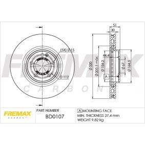 Comprar Disco de freno de FREMAX BD-0107 a bajo precio de 157,11 €