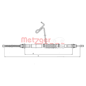 Handbremsseil für FORD von METZGER