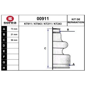 Acquista Kit cuffia, semiasse da SNRA 00911 a buon mercato per soli 9,43 €