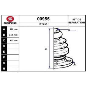 Achetez des Jeu de joint-soufflet, arbre de commande SNRA 00955 à prix pour 15,10 €