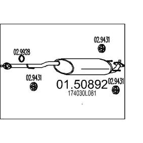 TOYOTA Mittelschalldämpfer von MTS