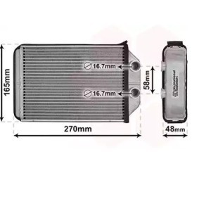 Acquista Scambiatore calore per riscaldamento abitacolo da VAN WEZEL 03006393 a buon mercato per soli 80,80 €
