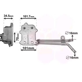 Achetez des Radiateur d'huile VAN WEZEL 03013702 à prix pour 111,86 €