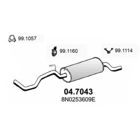 Kjøp Bakre eksospotte av ASSO 04.7043 til den lave prisen 3102,43 NOK