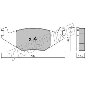 Achetez des Plaquettes de frein TRUSTING 049.0 à prix pour 33,15 €