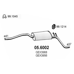 Achetez des Silencieux intermédiaire ASSO 05.6002 à prix pour 131,18 €