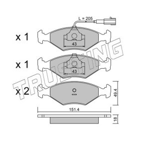Bremsbeläge 059.4 für DEDRA SW (835) für 29,82 CHF
