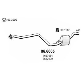 Mittelschalldämpfer von ASSO 06.6005