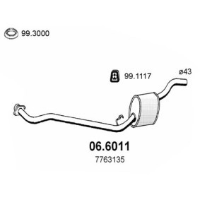 Mittelschalldämpfer von ASSO 06.6011