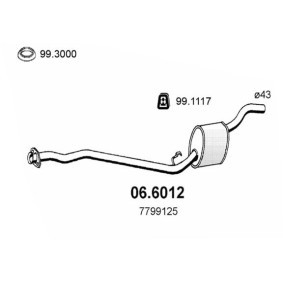 Mittelschalldämpfer von ASSO 06.6012
