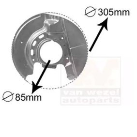 Compre Defletor do discos de travão de VAN WEZEL online para 3 Sedan (E30) a preços moderados