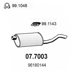 Kjøp Bakre eksospotte av ASSO 07.7003 til den lave prisen 1330,84 NOK