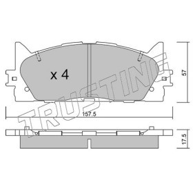 Bremsbeläge 074.4 für DELTA III (844) für 60,49 CHF