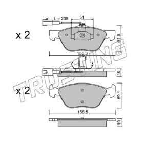 Bremsbeläge 085.1 für LANCIA