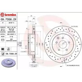 Bremsscheibe 09.7356.2X