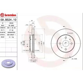 DAIHATSU Bremsscheibe von BREMBO
