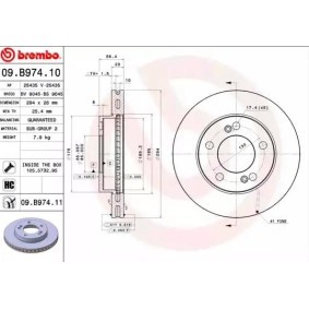 Acquista Disco freno da BREMBO 09.B974.11 a buon mercato per soli 71,39 €