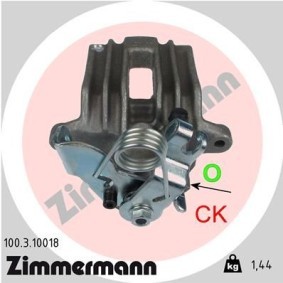 Kjøp Bremsecaliper av ZIMMERMANN 100.3.10018 til den lave prisen 1900,40 NOK