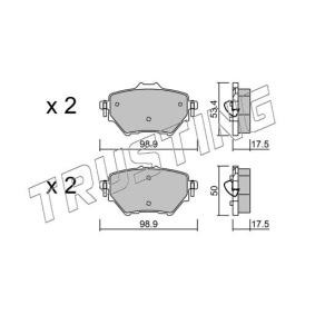 Acquista Kit pastiglie freni da TRUSTING 1003.0 a buon mercato per soli 69,25 €