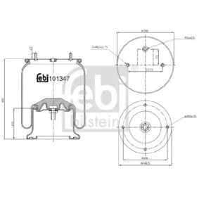 Comprar Fuelle, suspensión neumática de FEBI BILSTEIN 101347 a bajo precio de 122,34 €