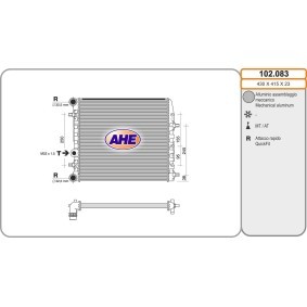 Achetez des Radiateur du moteur AHE 102.083 à prix pour 43,39 €