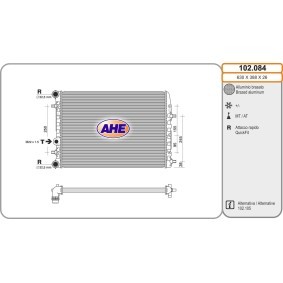 Achetez des Radiateur du moteur AHE 102.084 à prix pour 125,37 €