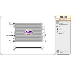 Achetez des Radiateur du moteur AHE 102.105 à prix pour 99,57 €