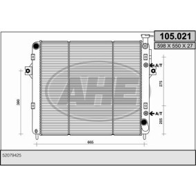 Achetez des Radiateur du moteur AHE 105.021 à prix pour 166,39 €