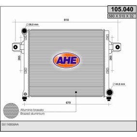 Achetez des Radiateur du moteur AHE 105.040 à prix pour 286,57 €