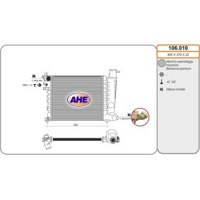 Achetez des Radiateur du moteur AHE 106.010 à prix pour 118,05 €