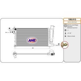 Achetez des Radiateur du moteur AHE 106.013 à prix pour 76,47 €