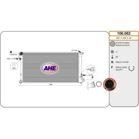 Achetez des Radiateur du moteur AHE 106.062 à prix pour 155,71 €