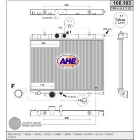 Achetez des Radiateur du moteur AHE 106.103 à prix pour 158,25 €