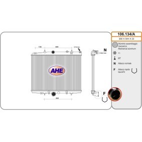 Achetez des Radiateur du moteur AHE 106.134/A à prix pour 76,98 €