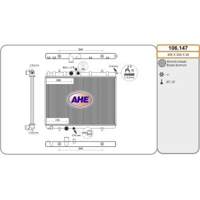 Achetez des Radiateur du moteur AHE 106.147 à prix pour 133,45 €