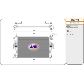 Compre Radiador, arrefecimento do motor da AHE 106.176 a um preço baixo por 255,92 €