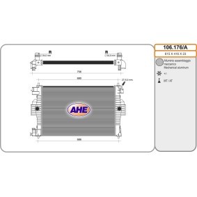 Compre Radiador, arrefecimento do motor da AHE 106.176/A a um preço baixo por 189,10 €