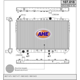Acquista Radiatore motore da AHE 107.018 a buon mercato per soli 148,80 €