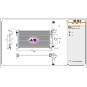 Acquista Radiatore motore da AHE 109.360 a buon mercato per soli 79,25 €