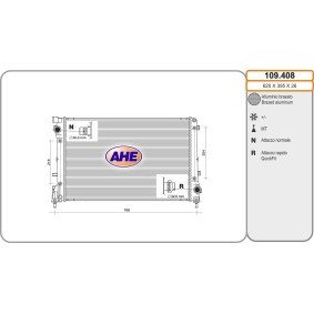 Achetez des Radiateur du moteur AHE 109.408 à prix pour 216,03 €