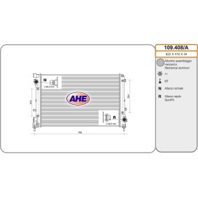 Achetez des Radiateur du moteur AHE 109.408/A à prix pour 164,86 €