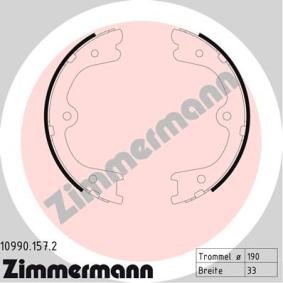 Køb Bremsebakkesæt, parkeringsbremse af ZIMMERMANN 10990.157.2 til den lave pris 505,67 DKK