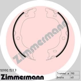 Kjøp Bremseskosett, håndbrems av ZIMMERMANN 10990.157.7 til den lave prisen 714,63 NOK