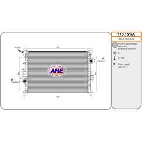 Acquista Radiatore motore da AHE 110.151/A a buon mercato per soli 154,40 €